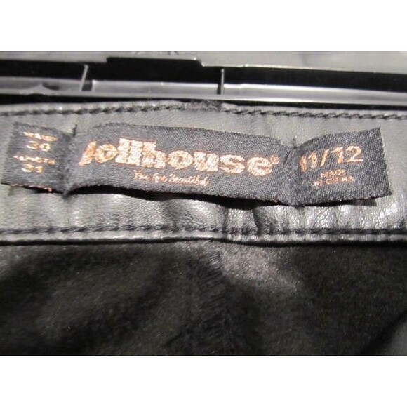 Dollhouse Juniors Curvy Wide‑Leg Faux Leather Jeans – Black – Size 11/12 – NWT - Picture 7 of 8
